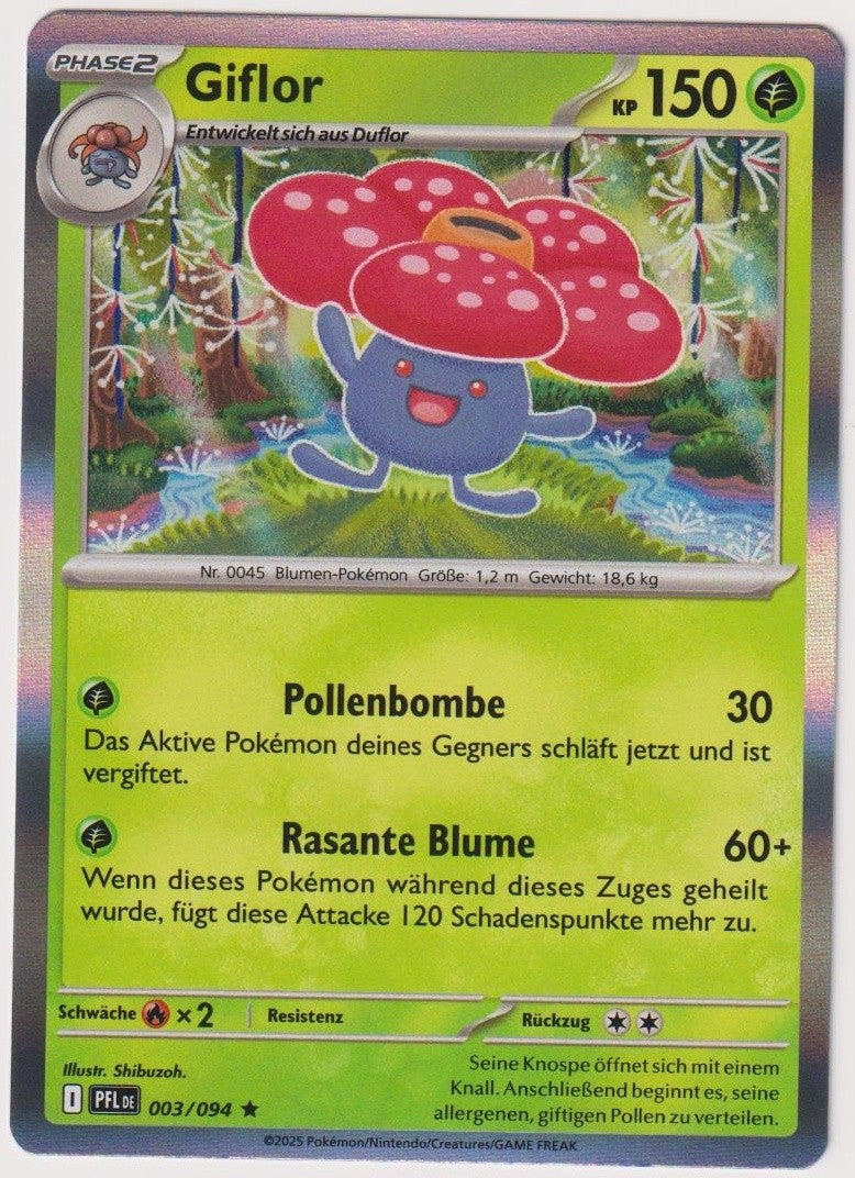 Pokemon TCG Vileplume #3/094 Rare (R) Holo Deutsch 2025 – Bild 1