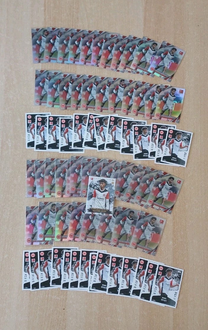 Topps Fußball Sammlung Konvolut 72× Nathaniel Brown Rookie Parallel Refractor – Bild 1