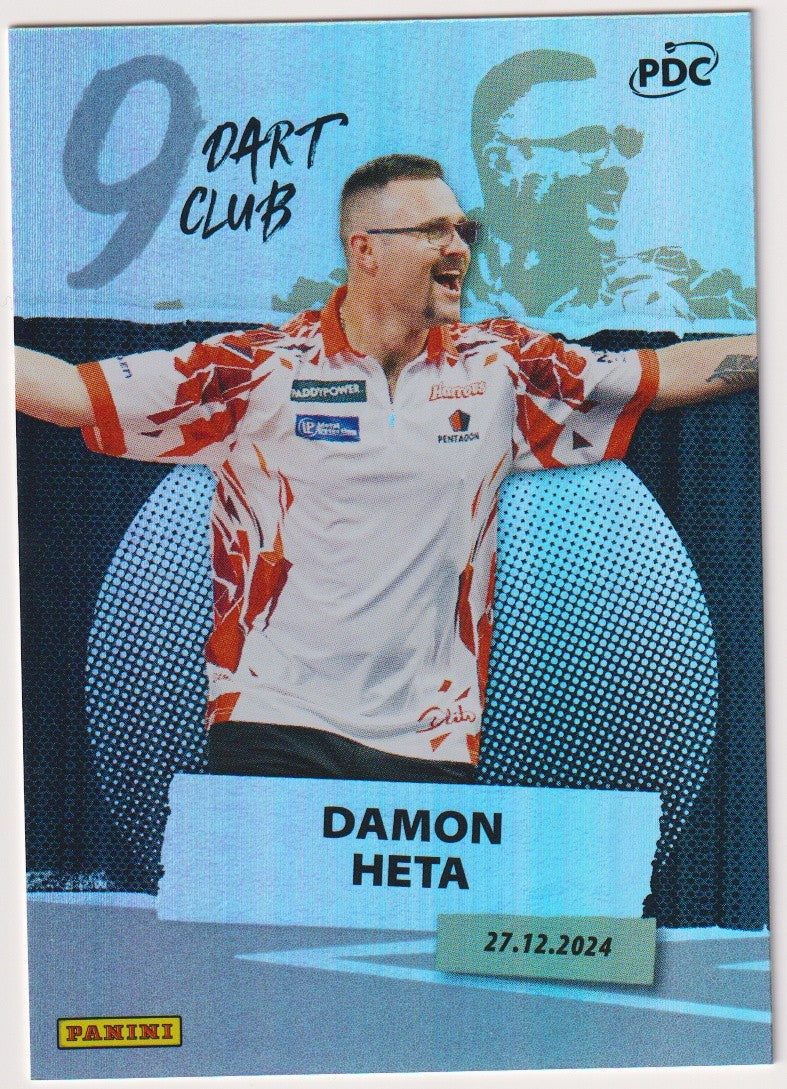 Panini PDC WC 2026 Damon Heta 9 Dart Club Refractor Parallel – Bild 1