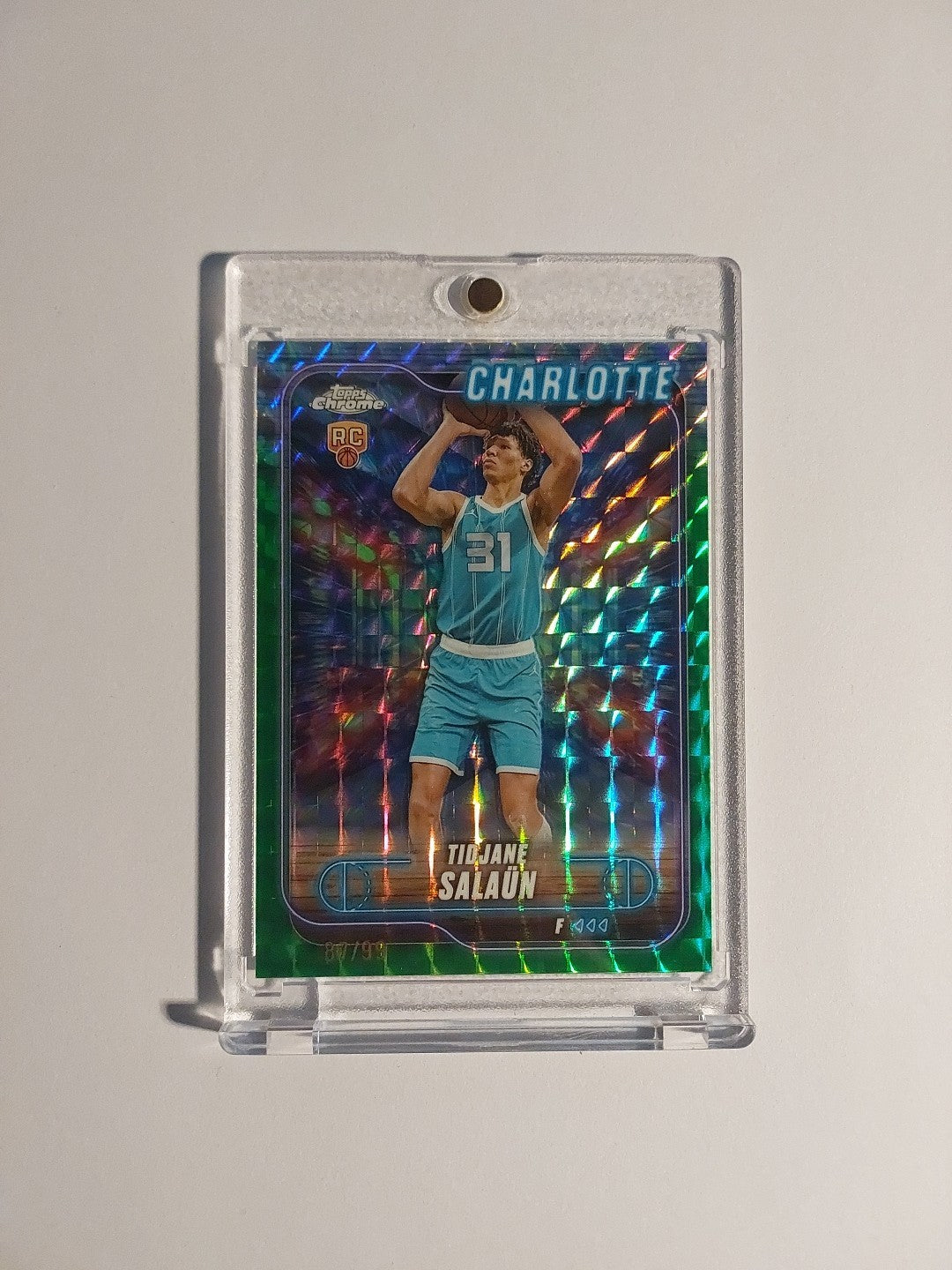 Topps Chrome Basketball 2024-25 Tidjane Salaün Charlotte Parallel 87/99 Rookie – Bild 1