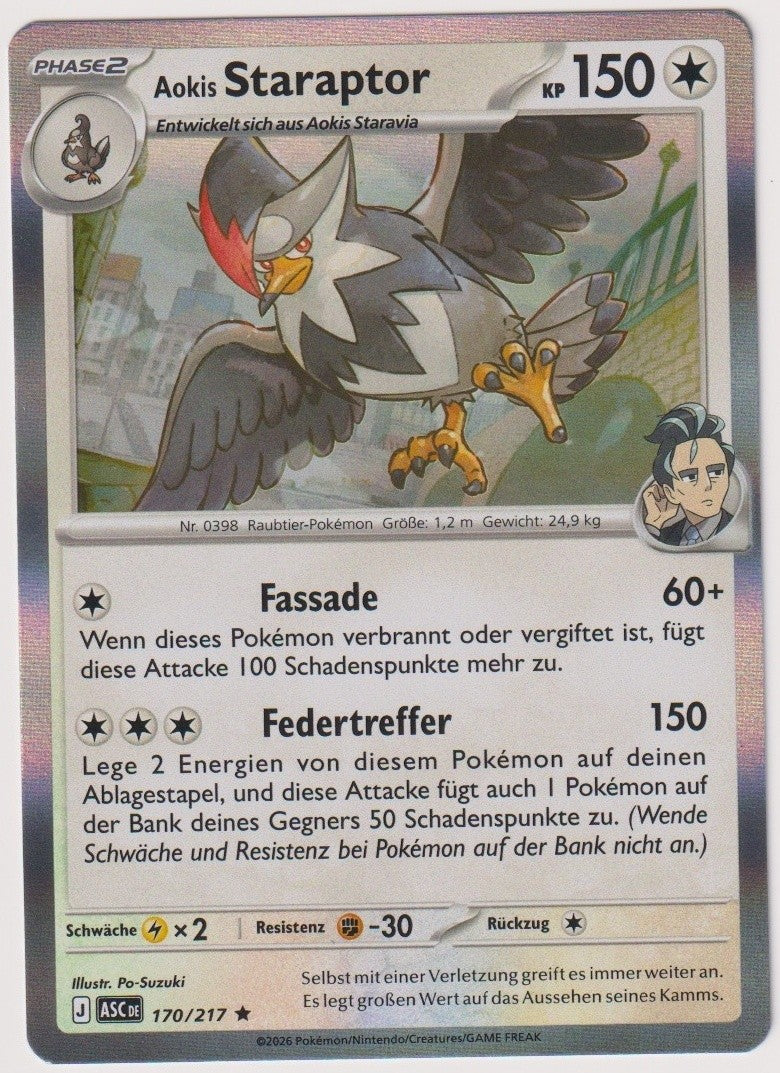 Pokemon TCG Aokis Staraptor #170/217 Rare (R) Holo Deutsch 2026 – Bild 1