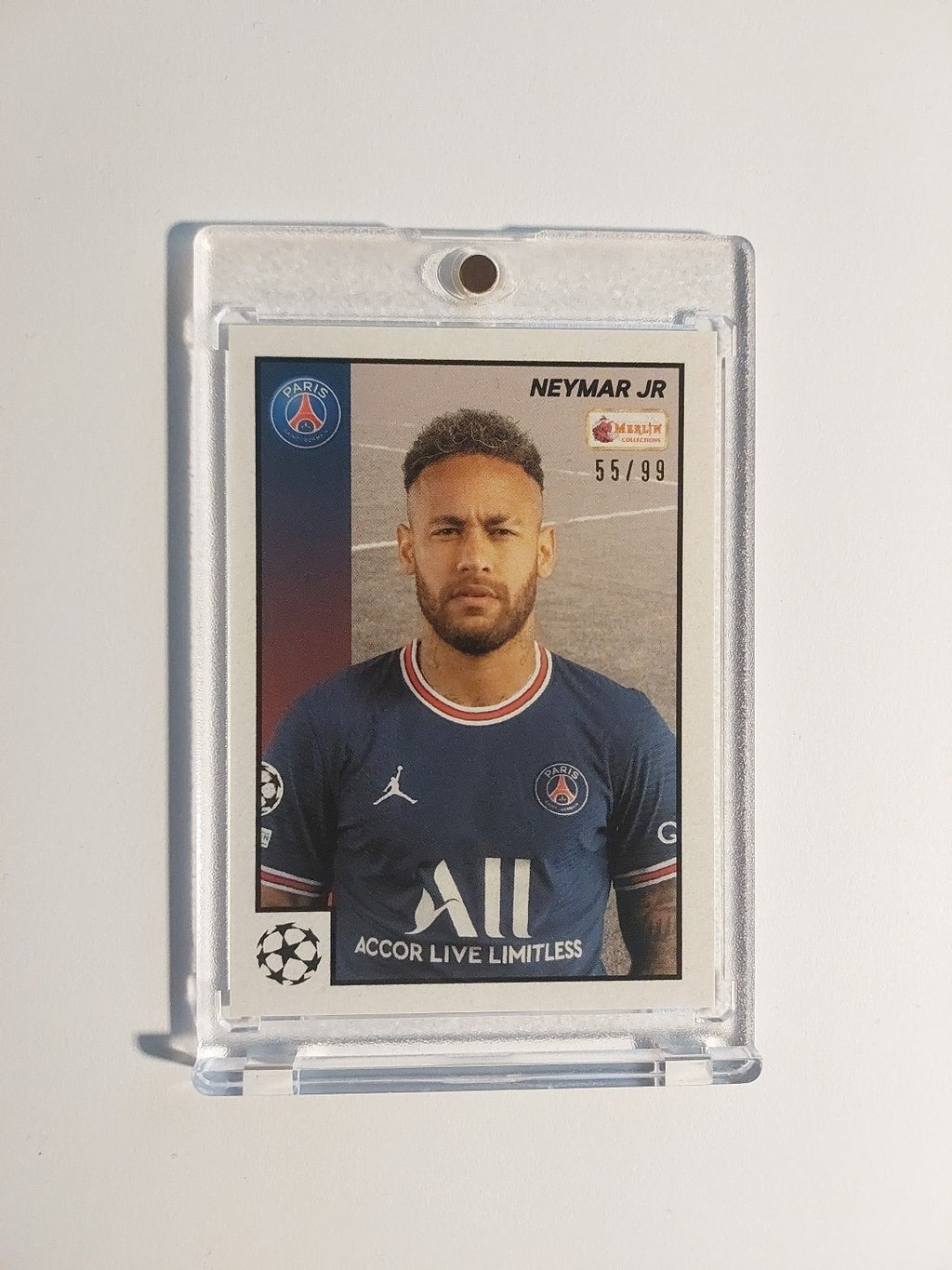 Topps Merlin 2021-22 Neymar Jr Paris Saint-Germain Parallel 55/99 Ultra Rare Hit – Bild 1