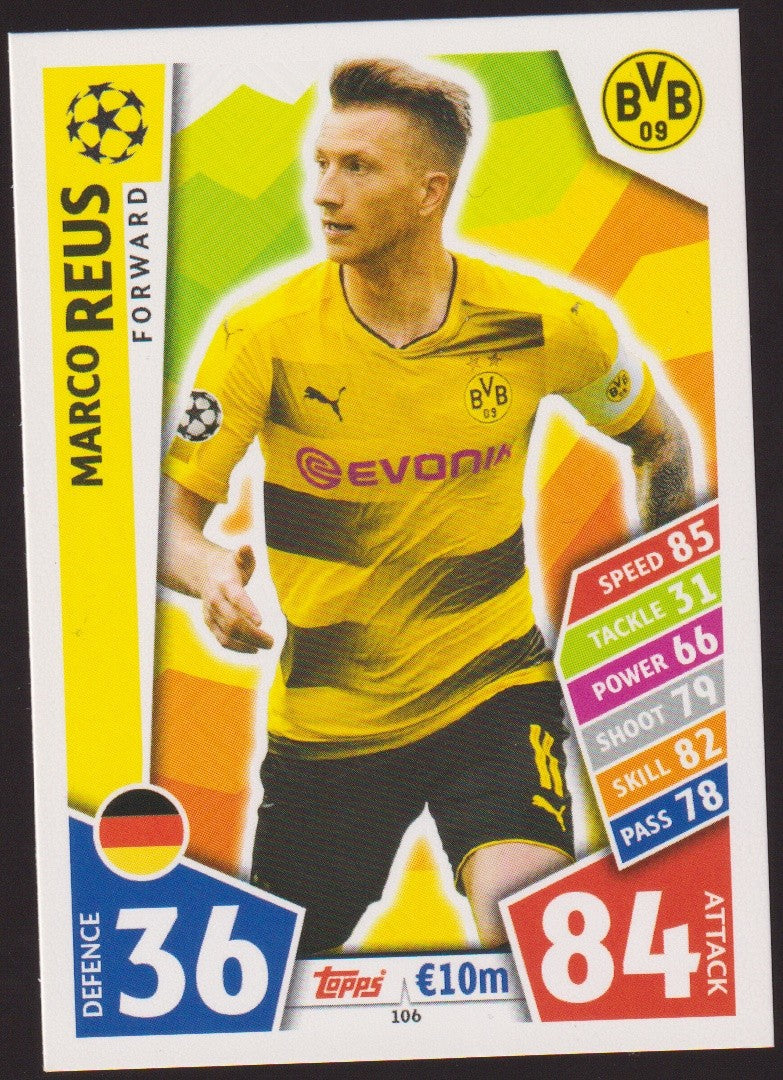 Topps Match Attax Marco Reus Borussia Dortmund UEFA Champions League Parallel – Bild 1