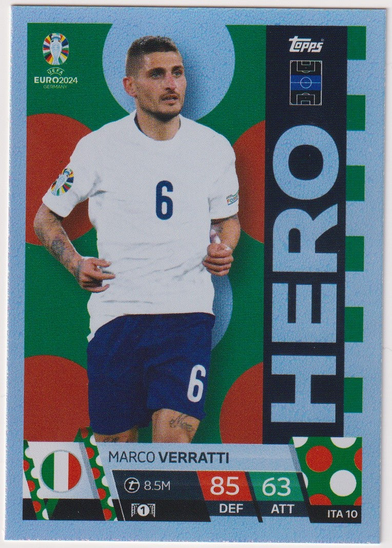 Topps Match Attax 2023-24 Marco Verratti Italien Parallel Rare – Bild 1