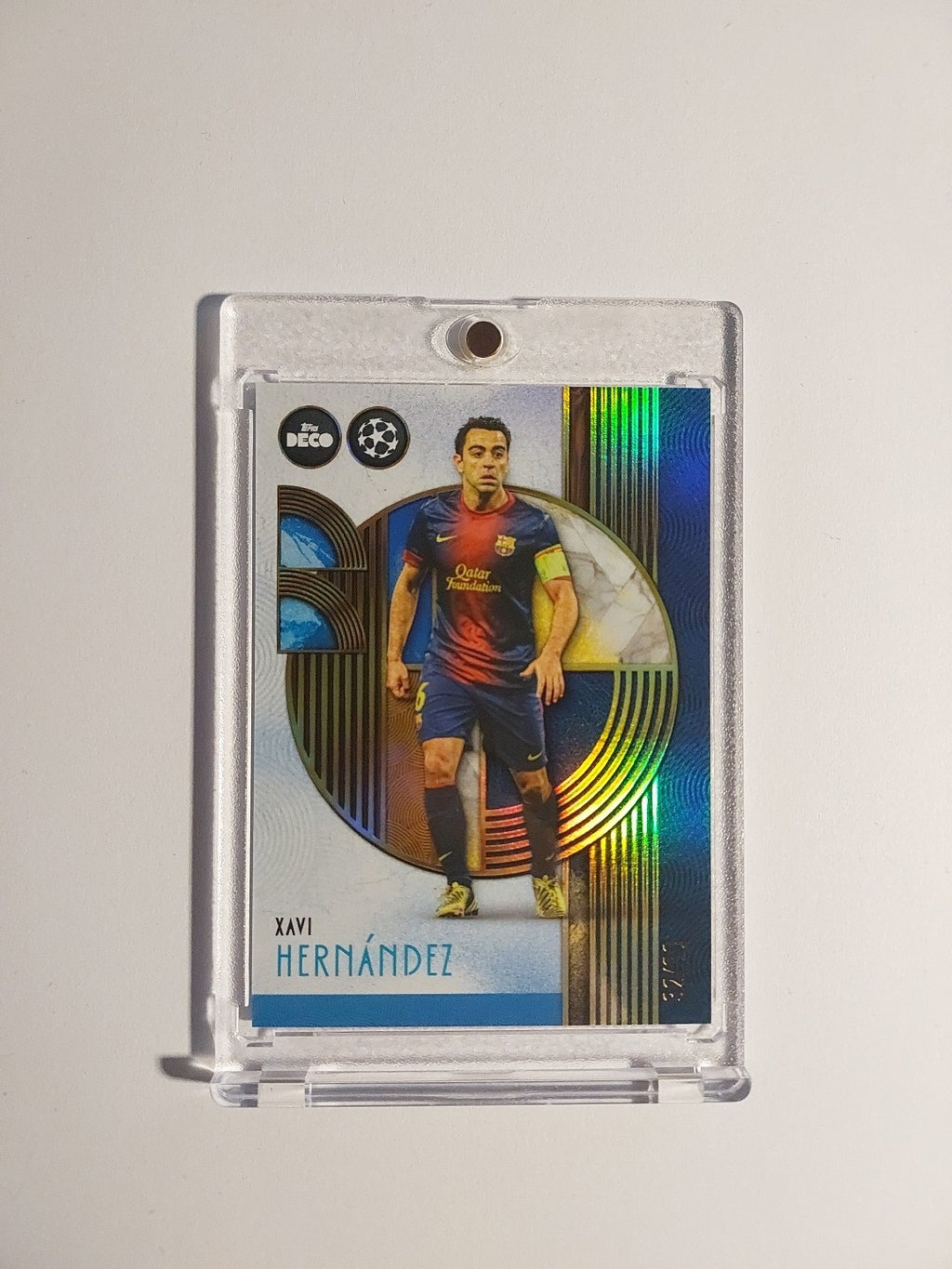 Topps UCC Deco 2025-26 Xavi Hernandez Barcelona Parallel 32/99 Refractor Rare – Bild 1