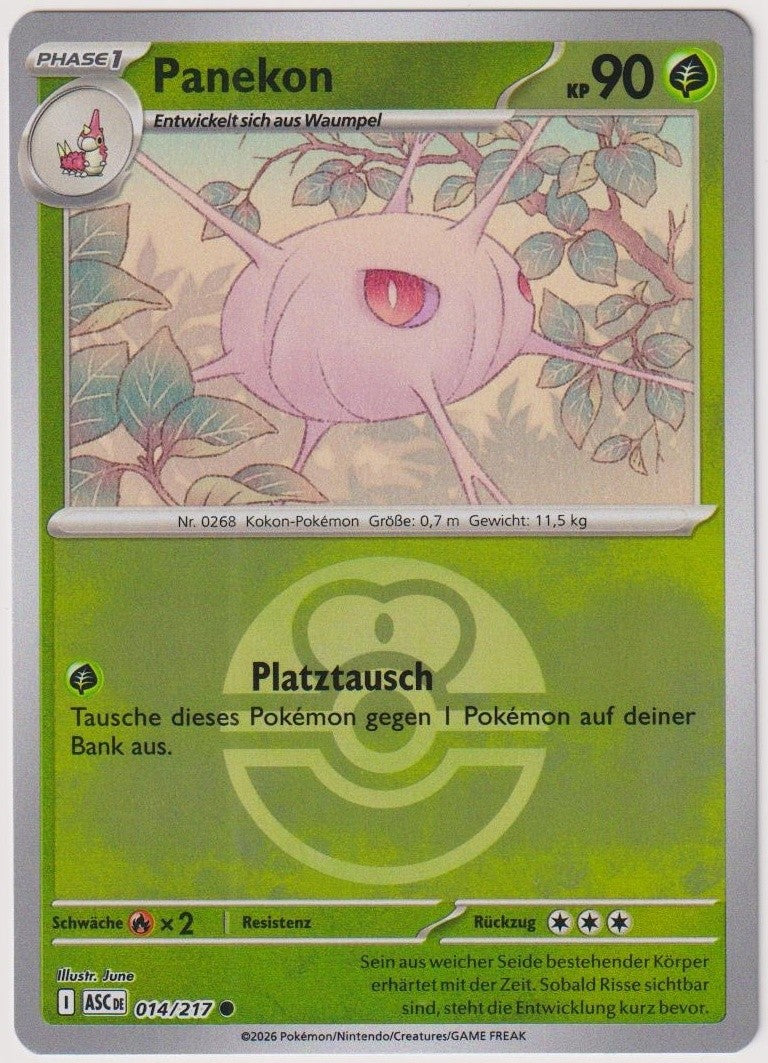 Pokemon TCG Cascoon #14/217 Common (C) Reverse Holo Deutsch 2026 – Bild 1