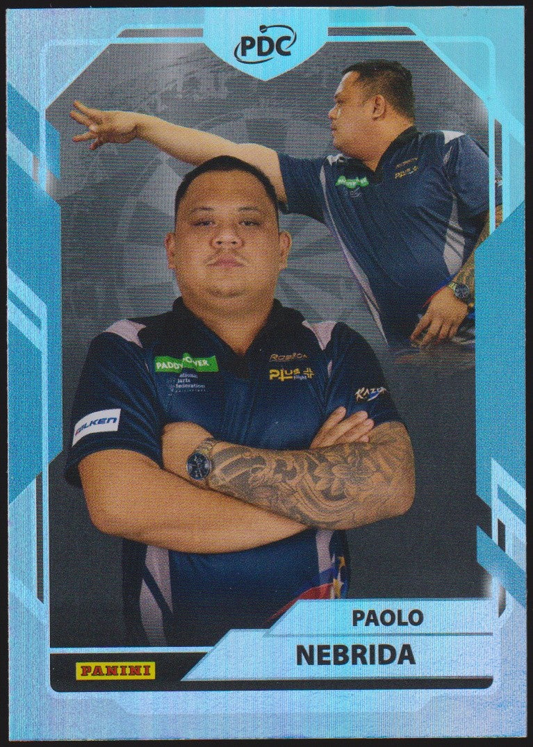 Panini PDC World Championship 2026 Paolo Nebrida Refractor Parallel – Bild 1