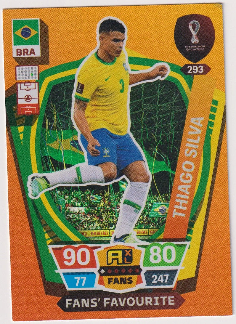 Panini FIFA World Cup Qatar 2022 Adrenalyn XL Thiago Silva Brasilien Parallel – Bild 1