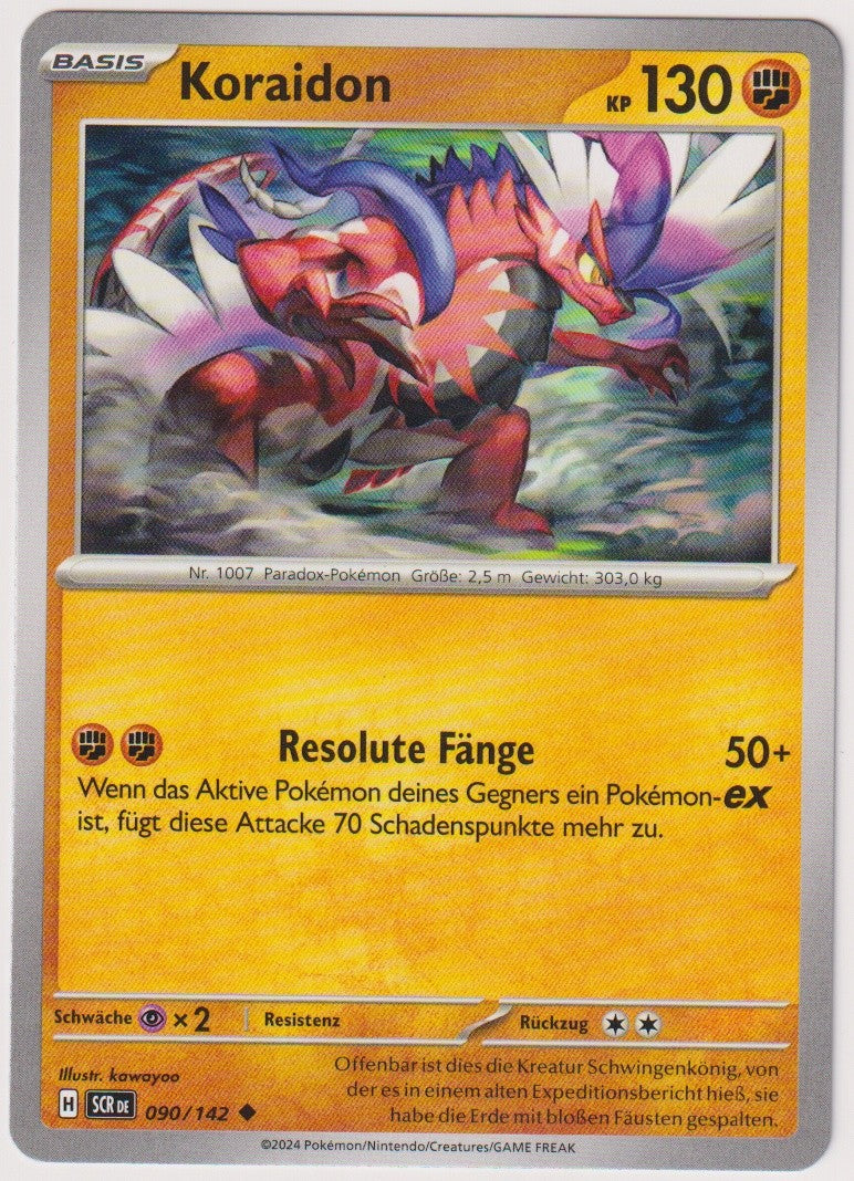 Pokemon TCG Koraidon #90/142 Uncommon (U) Deutsch 2024 – Bild 1