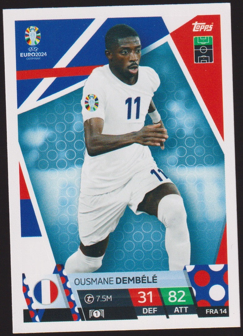 Topps Match Attax 2023-24 Ousmane Dembélé UEFA Euro 2024 Germany Parallel Rare – Bild 1