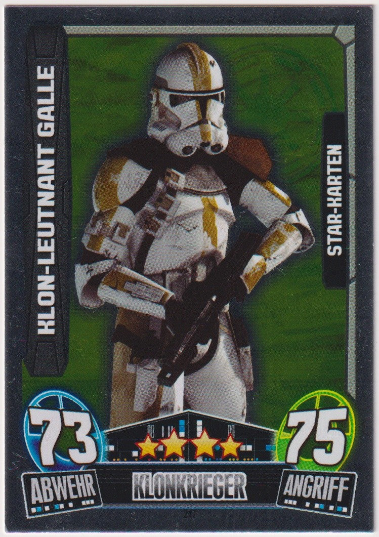 Topps Star Wars 2013 Leutnant Galle Republik Klonkrieger TCG Rare – Bild 1