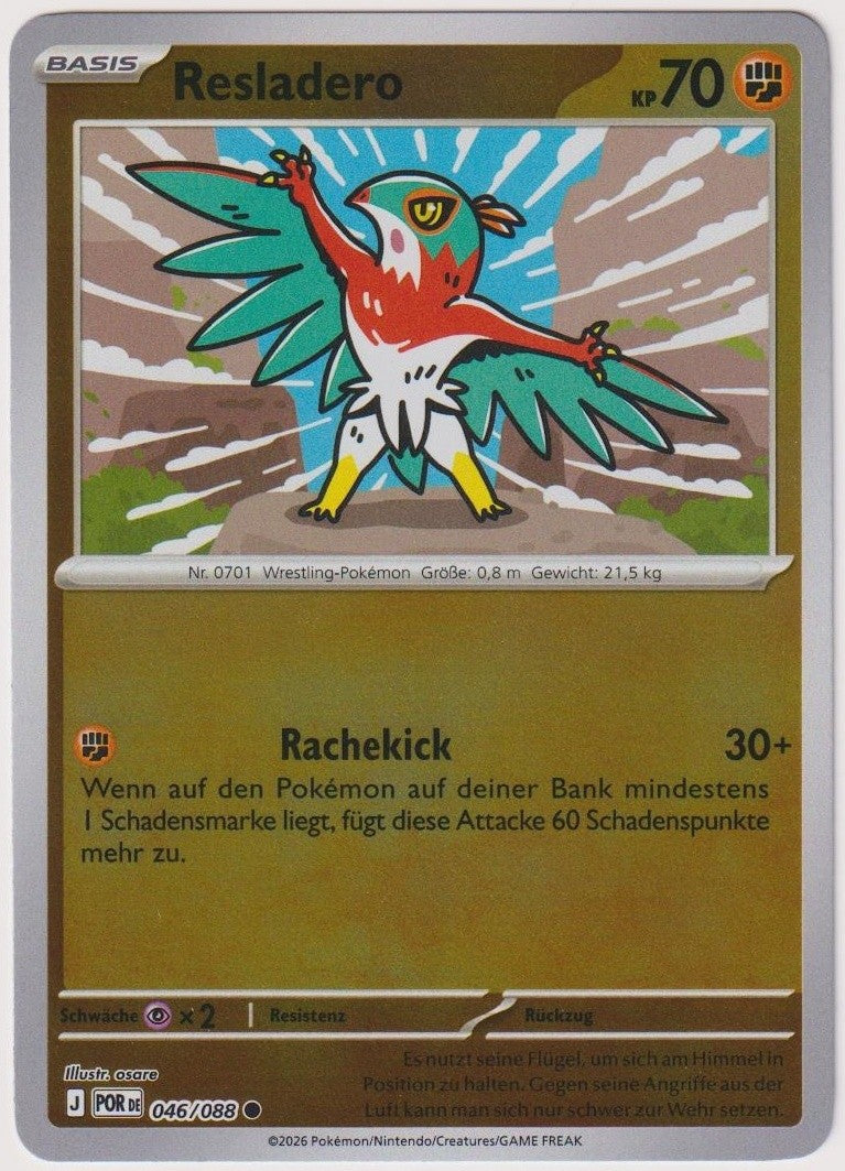 Pokemon TCG Hawlucha #46/088 Common (C) Reverse Holo Deutsch 2026 – Bild 1