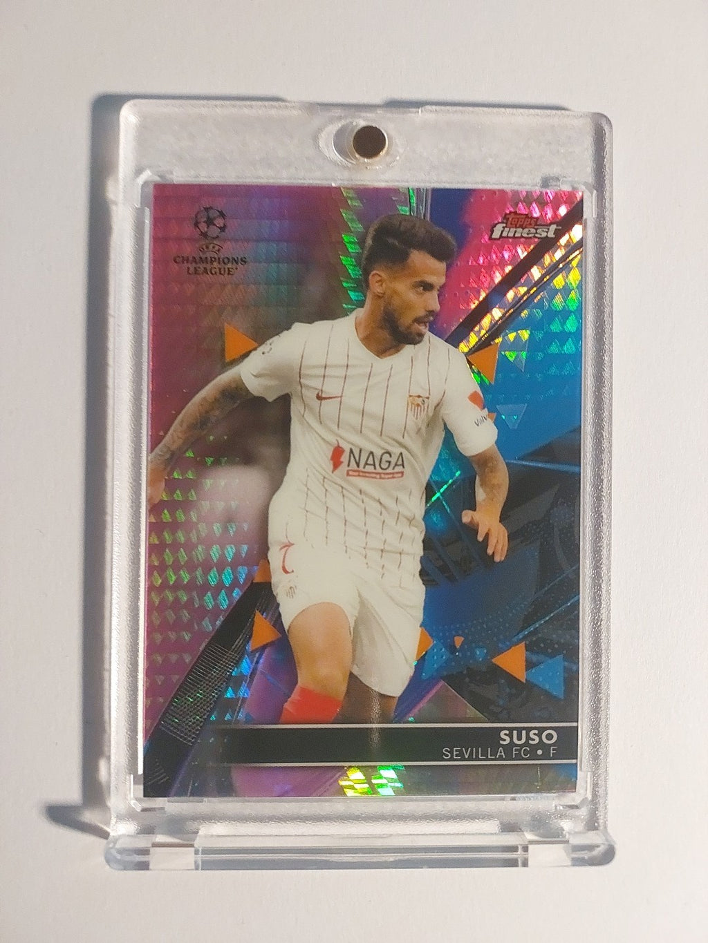 Topps UCC Finest 2021-22 Suso Sevilla FC Parallel 28/125 Refractor Ultra Rare – Bild 1
