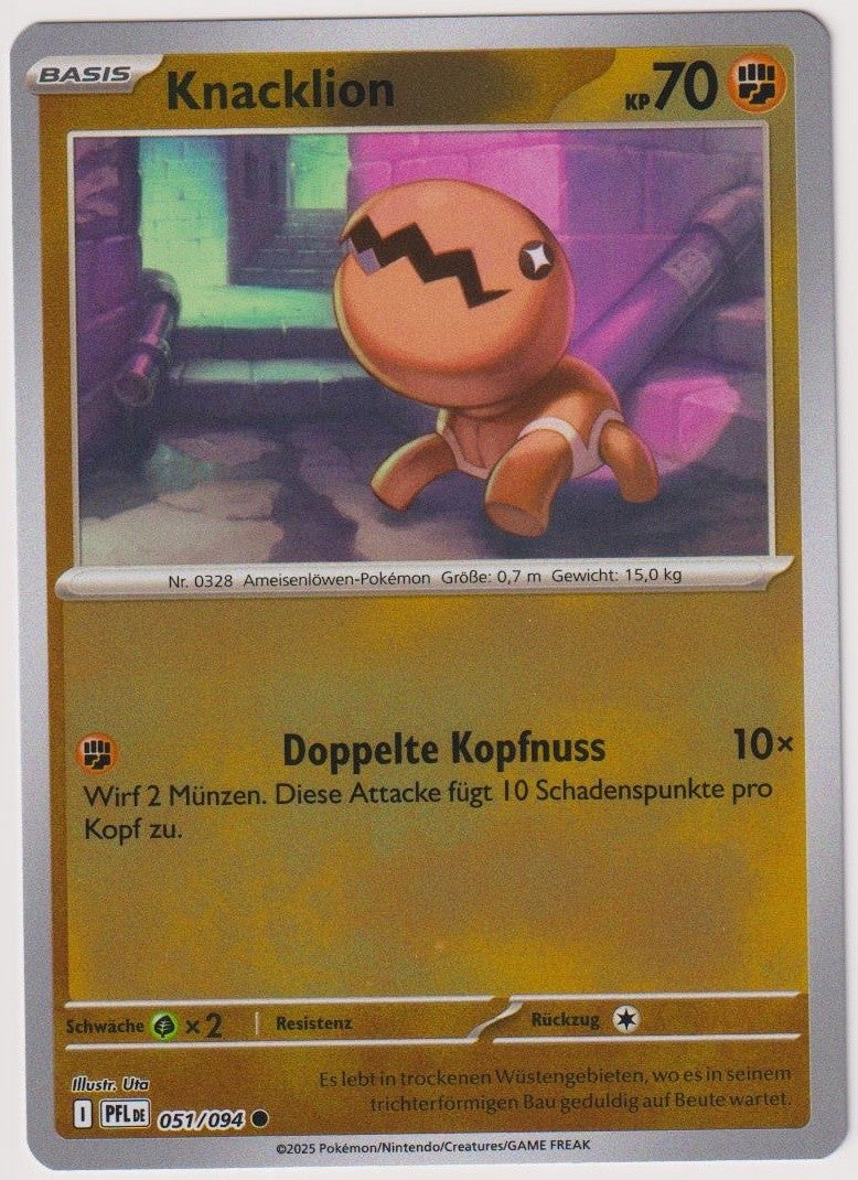 Pokemon TCG Trapinch #51/094 Common (C) Reverse Holo Deutsch 2025 – Bild 1