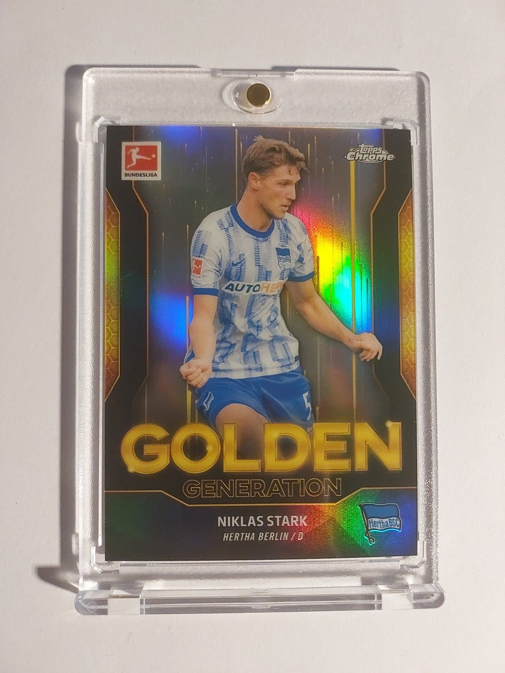 Topps Chrome Bundesliga 2021-22 Niklas Stark Hertha BSC Golden Limited Parallel – Bild 1