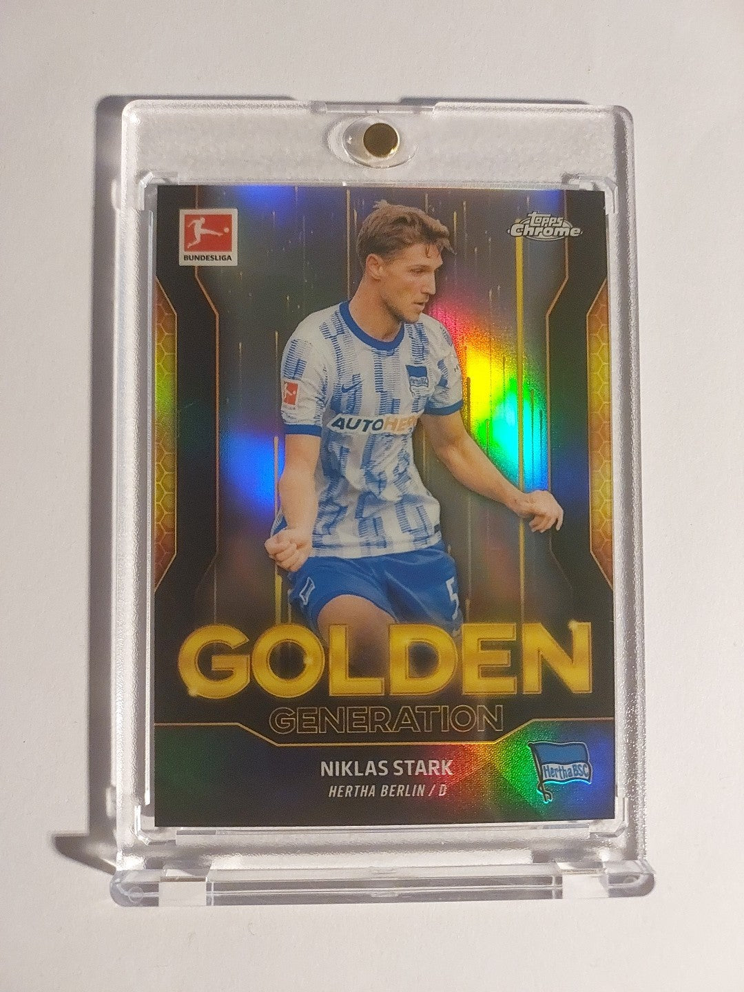 Topps Chrome Bundesliga 2021-22 Niklas Stark Hertha BSC Golden Limited Parallel – Bild 1