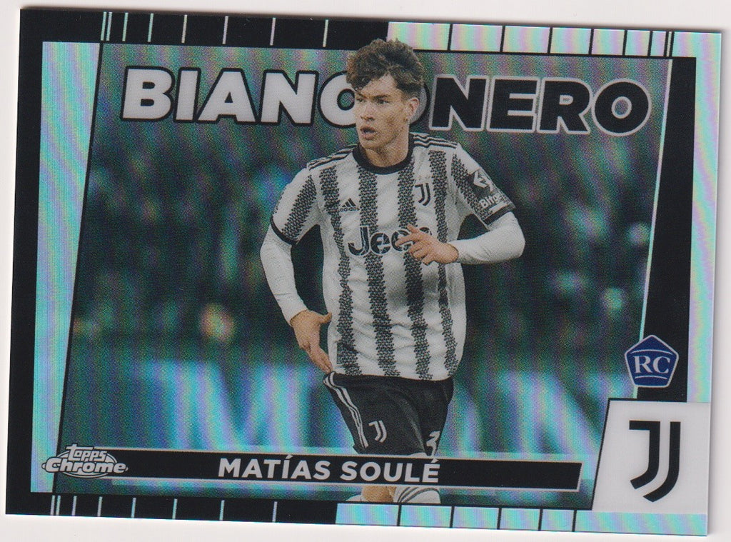 Topps Chrome 2022-23 Matías Soulé Rookie Juventus Parallel Refractor Nr. BI-3 – Bild 1