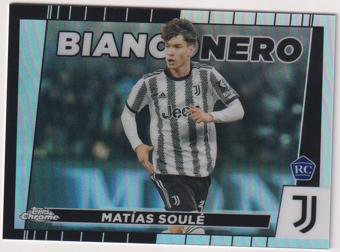 Topps Chrome 2022-23 Matías Soulé Rookie Juventus Parallel Refractor Nr. BI-3 – Bild 1