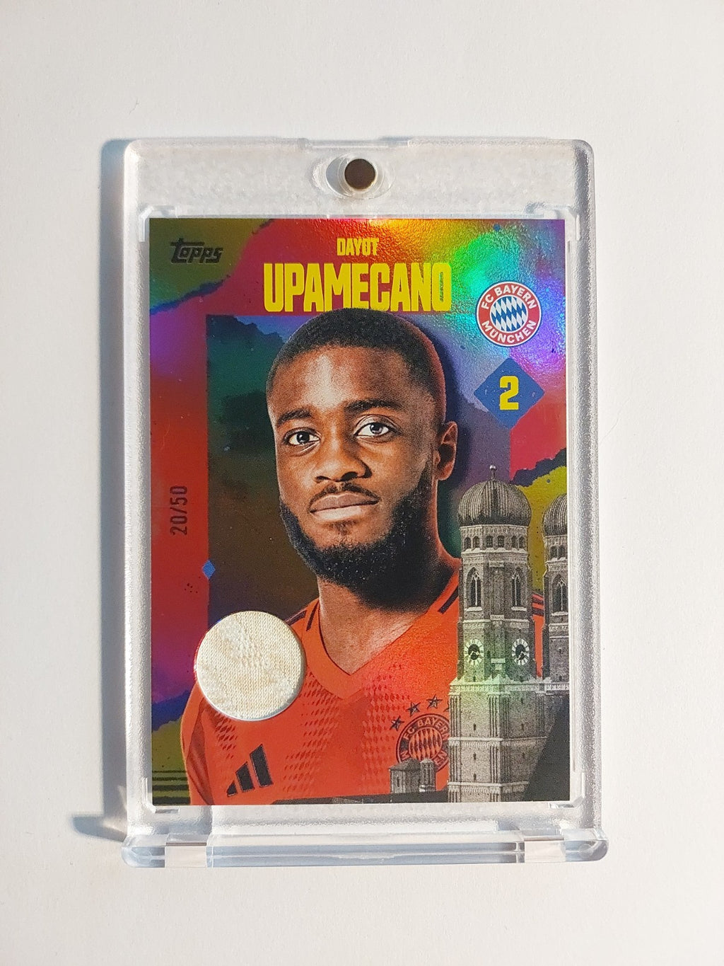 Topps Bayern München Set 2024-25 Dayot Upamecano Patch Relic Parallel 20/50 Rare – Bild 1