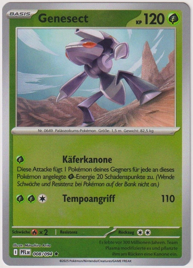 Pokemon TCG Genesect #8/094 Rare (R) Reverse Holo Deutsch 2025 – Bild 1