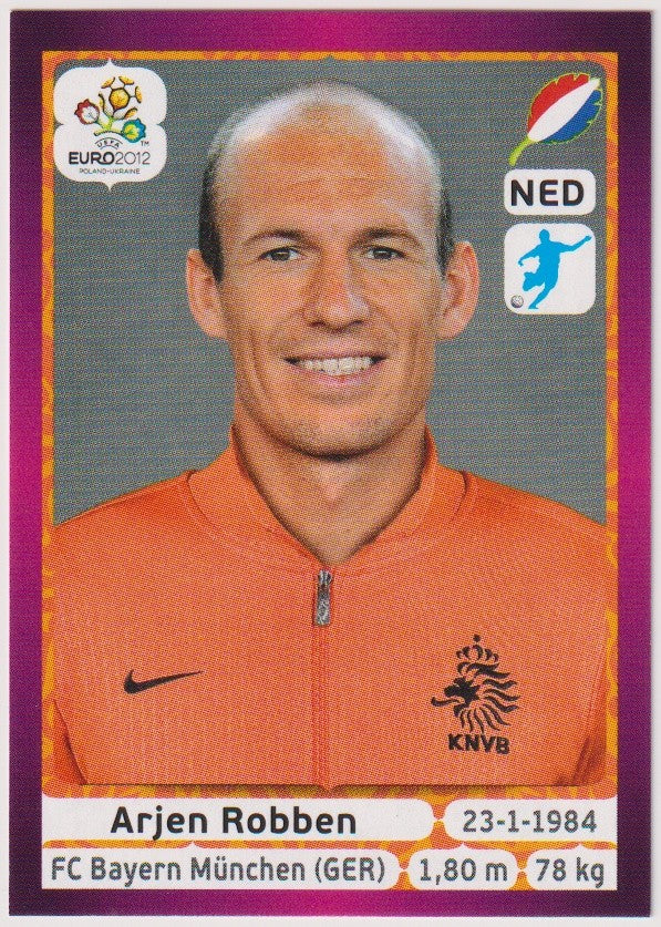 Panini EURO 2012 Arjen Robben Niederlande Vintage Parallel – Bild 1