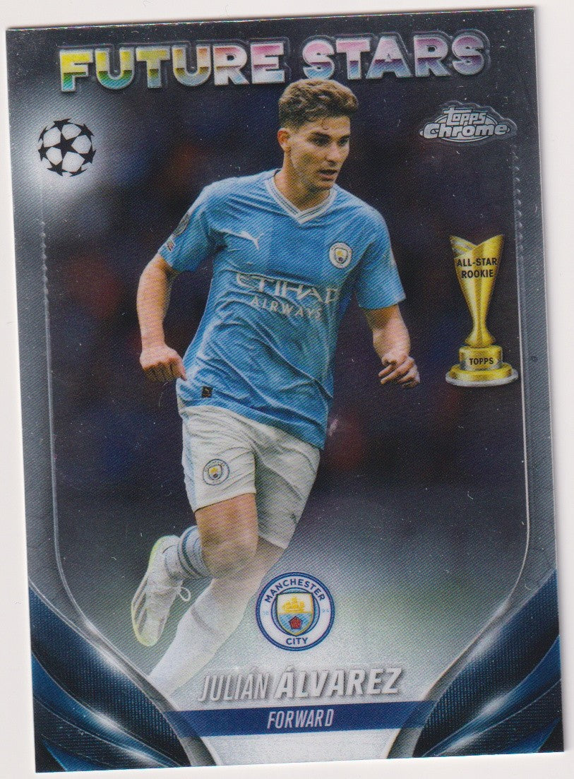 Topps Chrome Future Stars 2023-24 Julian Álvarez Rookie Manchester City Parallel – Bild 1