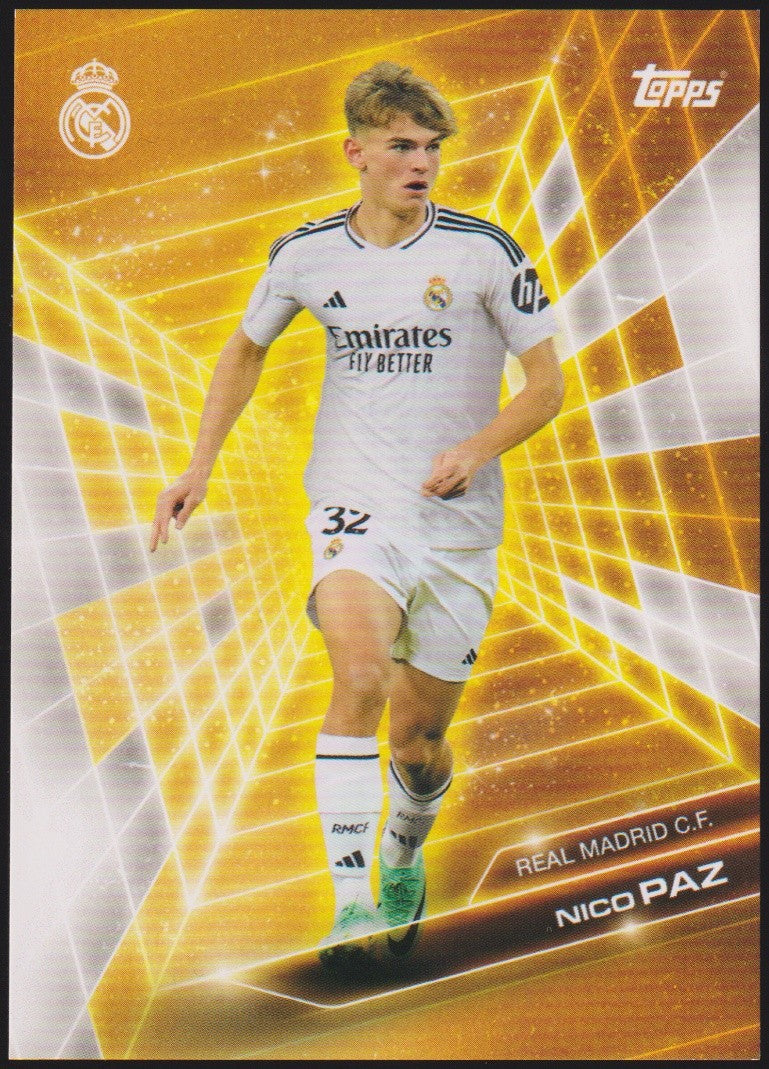Topps Official Club Product 2023-24 Nico Paz Real Madrid C.F. FC Parallel – Bild 1