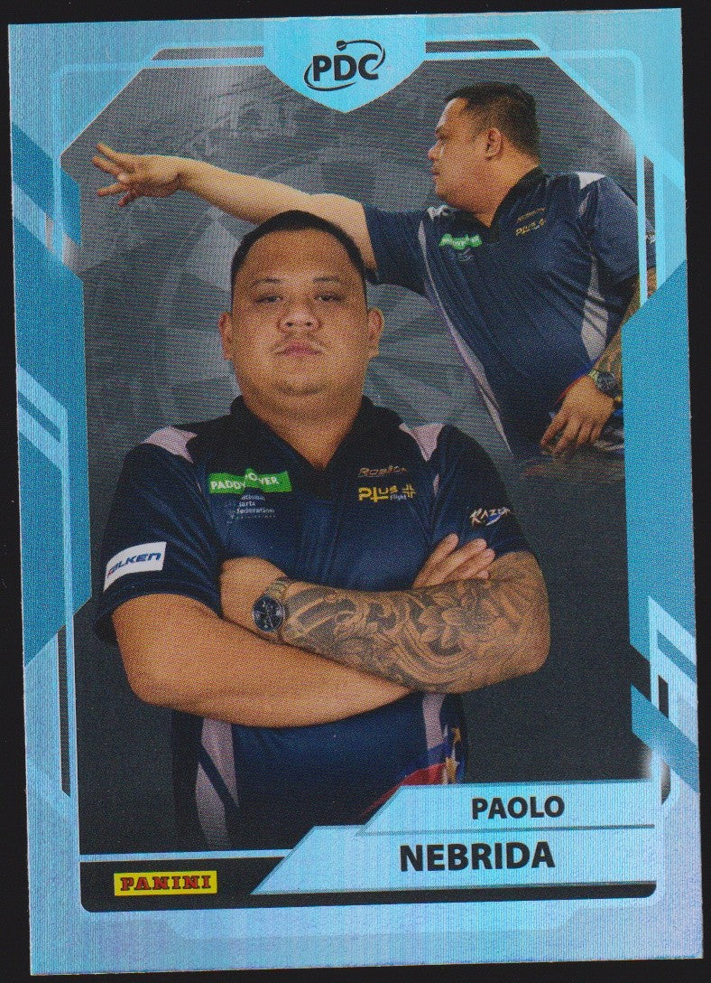 Panini PDC World Championship 2026 Paolo Nebrida "POW" Refractor Parallel – Bild 1