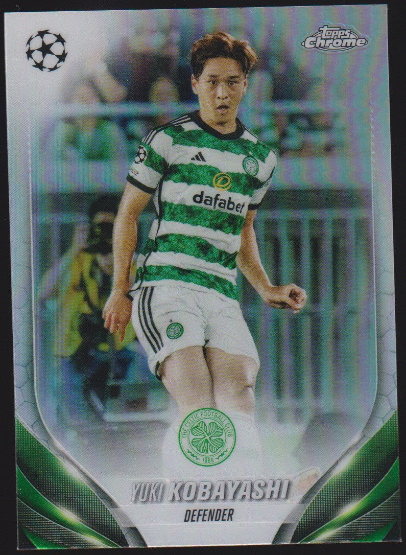 Topps Chrome 2023-24 Yuki Kobayashi Celtic FC Parallel Refractor – Bild 1
