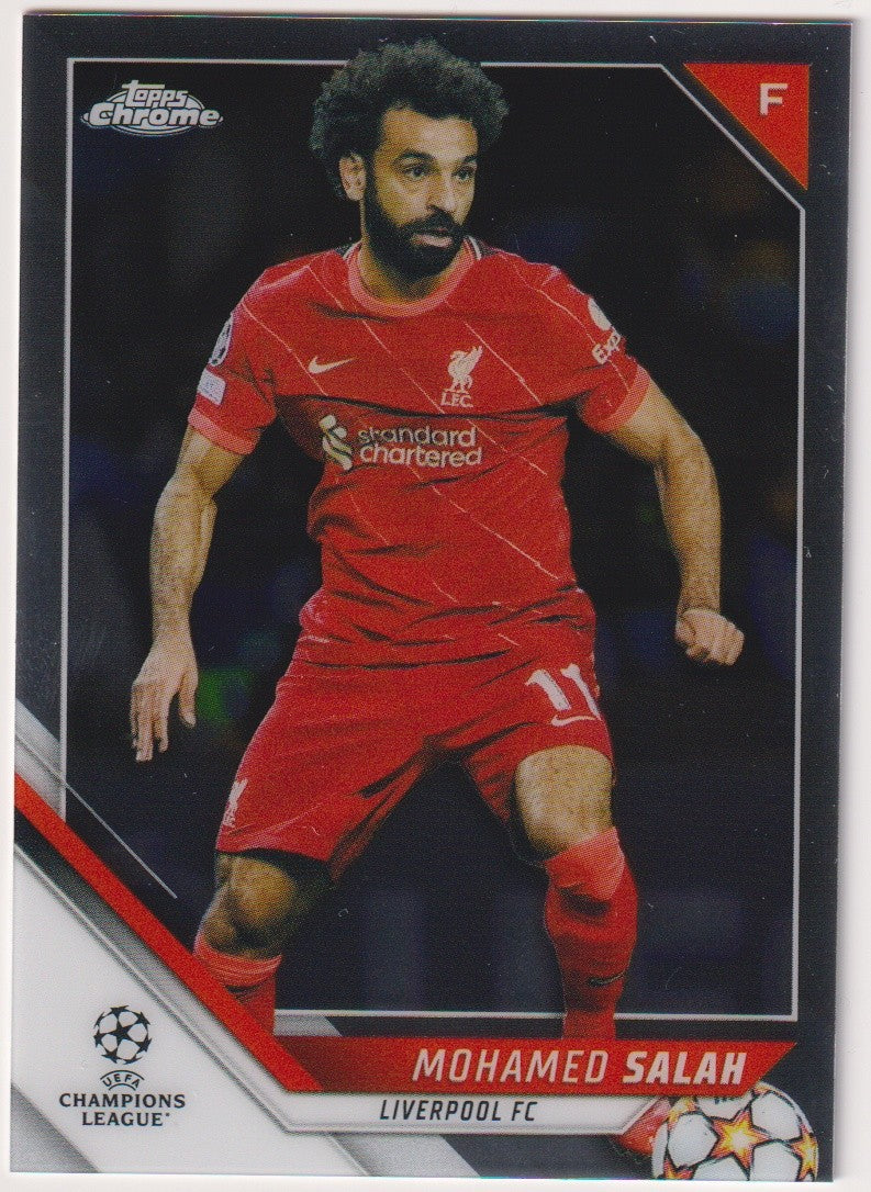 Topps Chrome 2021-22 Mohamed Salah Liverpool FC Parallel Rare – Bild 1