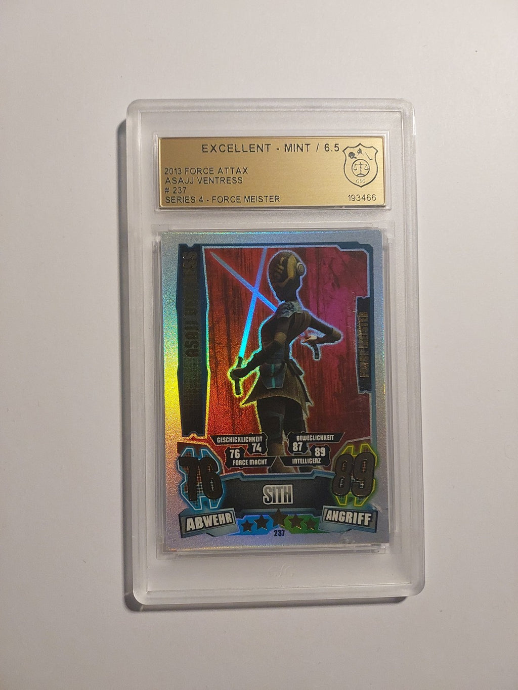 Topps Star Wars 2013 Asajj Ventress Sith Separatisten GSG 6.5 = PSA Refractor – Bild 1
