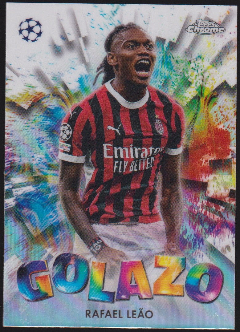 Topps Golazo Rafael Leão AC Milan Parallel Rare Nr. GZ-10 Refractor – Bild 1
