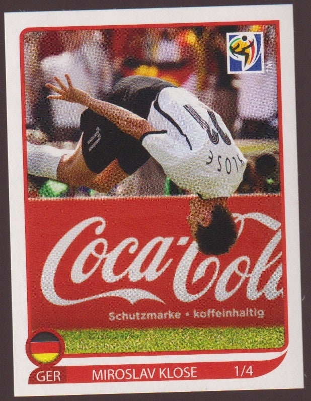Panini 2010 FIFA World Miroslav Klose Deutschland Torjubel-Bild von 1/4 Parallel – Bild 1