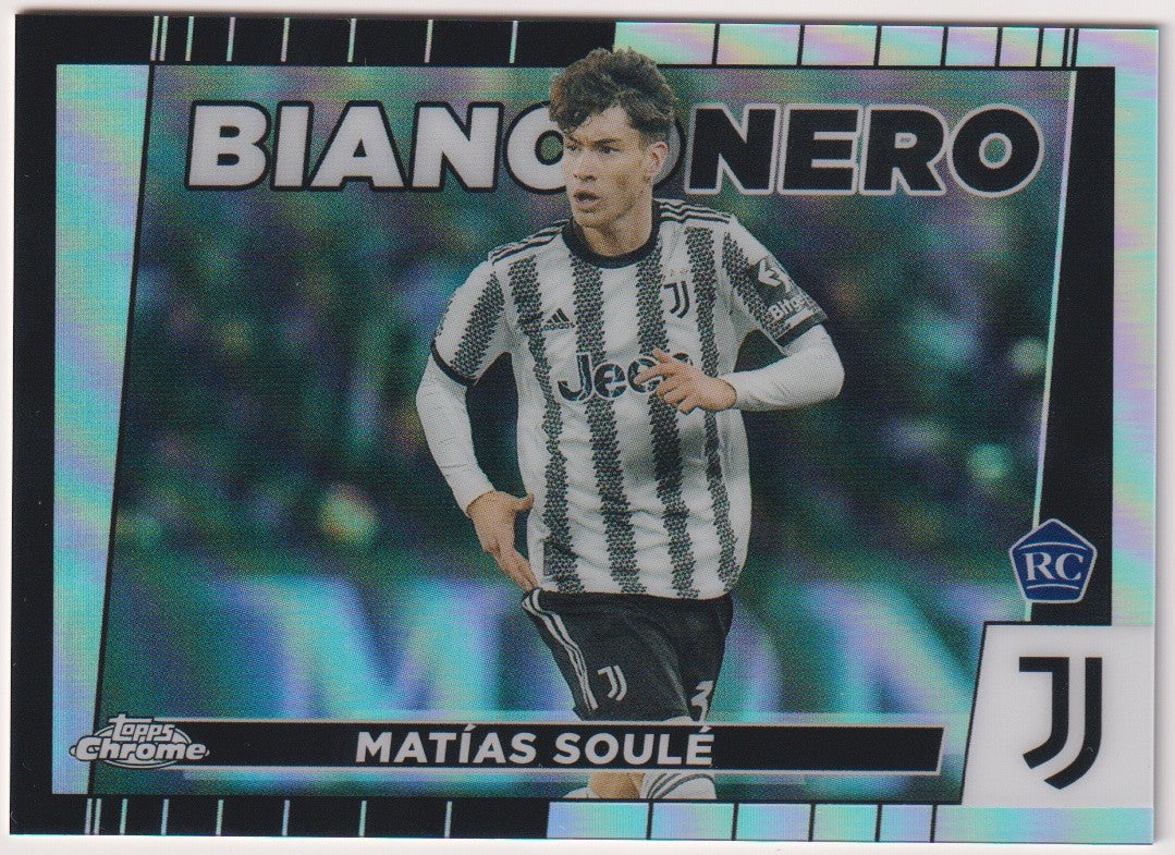 Topps Chrome 2022-23 Matías Soulé Rookie Juventus Parallel Rare Nr. BI-3 – Bild 1