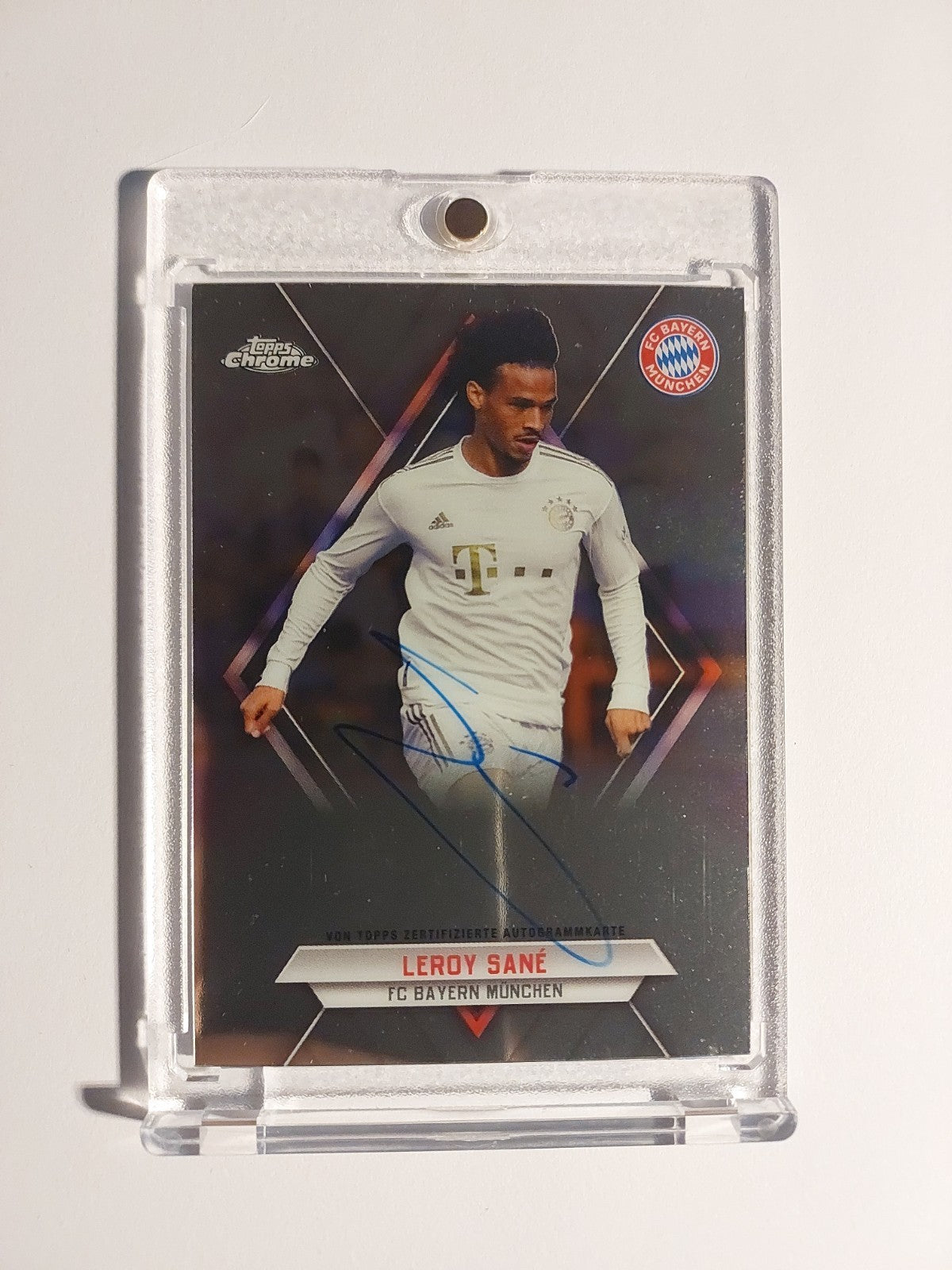 Topps Chrome Bayern München 2022-23 Leroy Sane On Card Auto Parallel 49/75 Rare – Bild 1