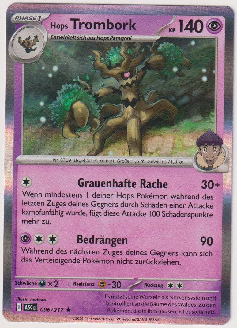 Pokemon TCG Hops Trevenant #96/217 Rare (R) Holo Deutsch 2026 – Bild 1