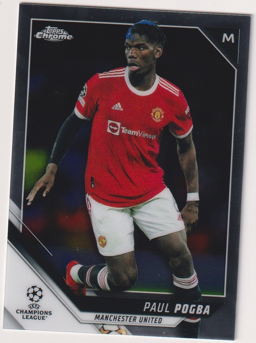 Topps Chrome 2022-23 Paul Pogba Manchester United Parallel Rare – Bild 1