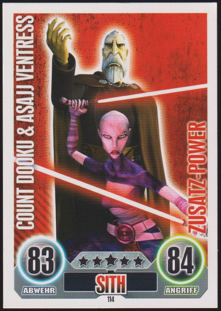 Topps Star Wars 2010 Count Dooku & Asajj Ventress Sith Separatist TCG Rare – Bild 1