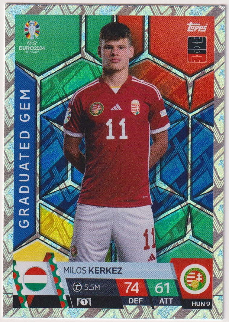 Topps Match Attax 2023-24 Milos Kerkez HUN 9 Parallel Rare – Bild 1