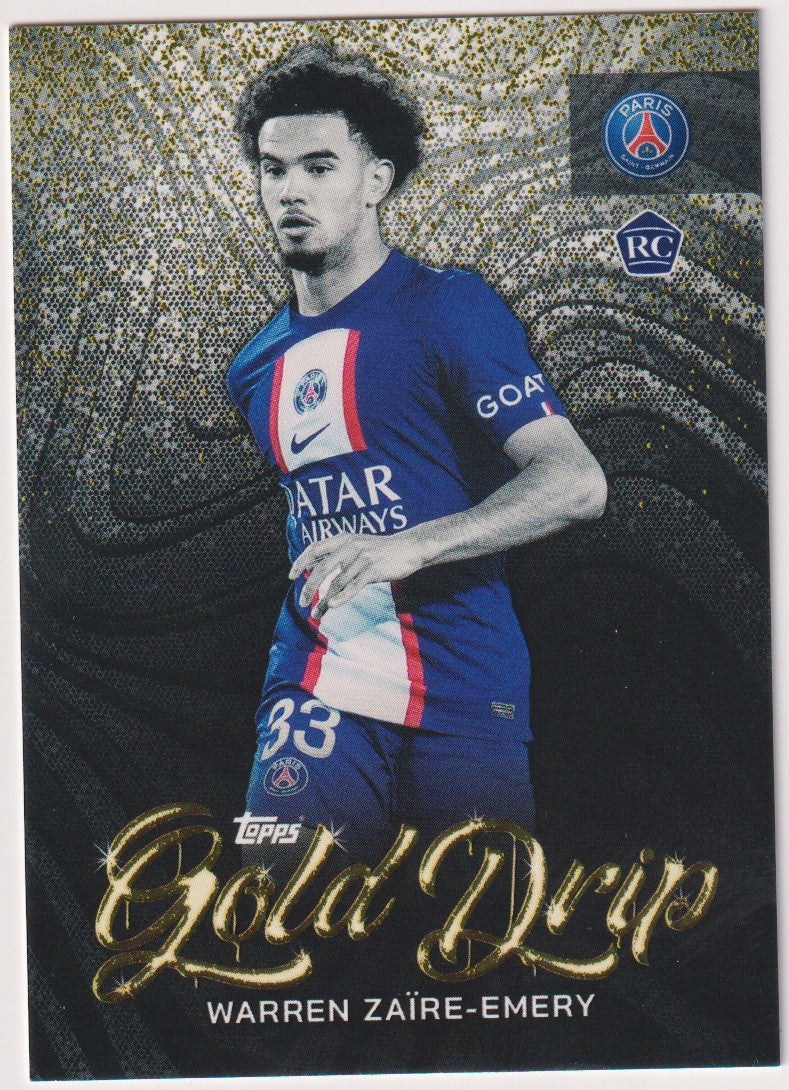 Topps Gold Drip 2023-24 Warren Zaire-Emery Rookie Paris Saint-Germain Parallel – Bild 1