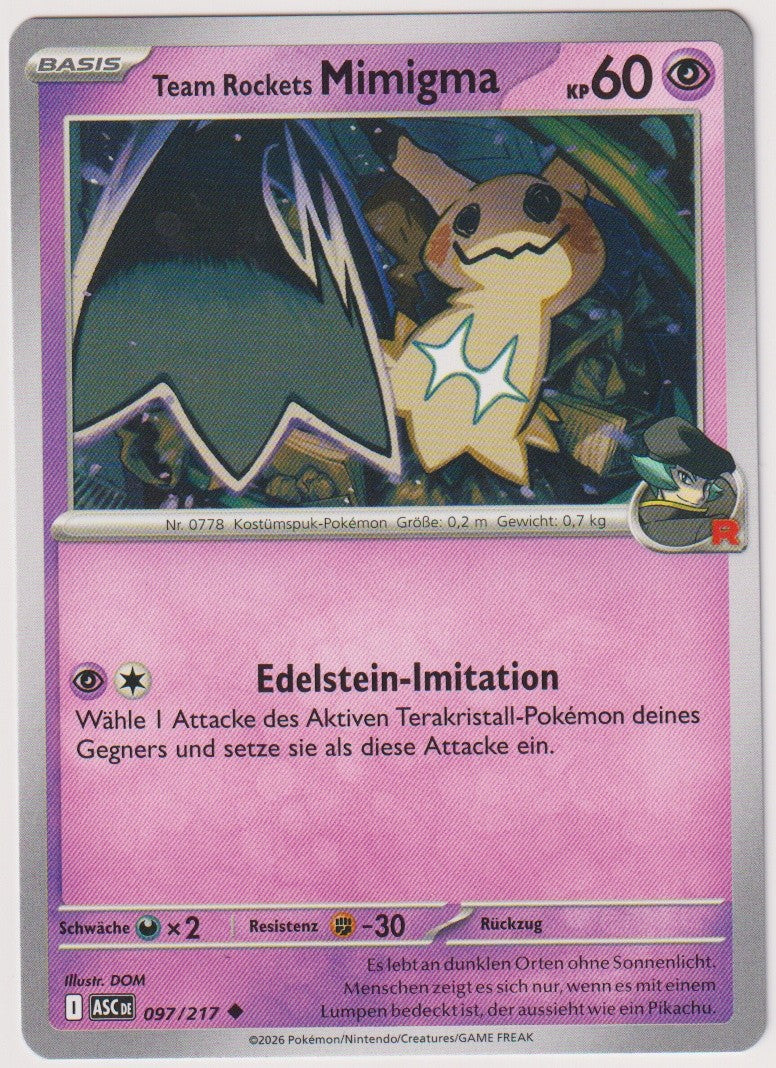 Pokemon TCG Mimigma #097/217 Uncommon (U) Deutsch 2026 – Bild 1
