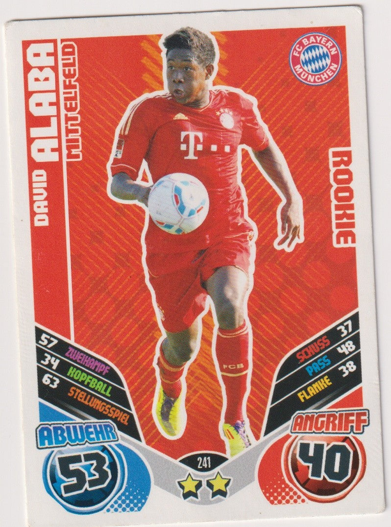 Topps Match Attax 2023-24 David Alaba Rookie Bayern München Parallel Rare 241 – Bild 1