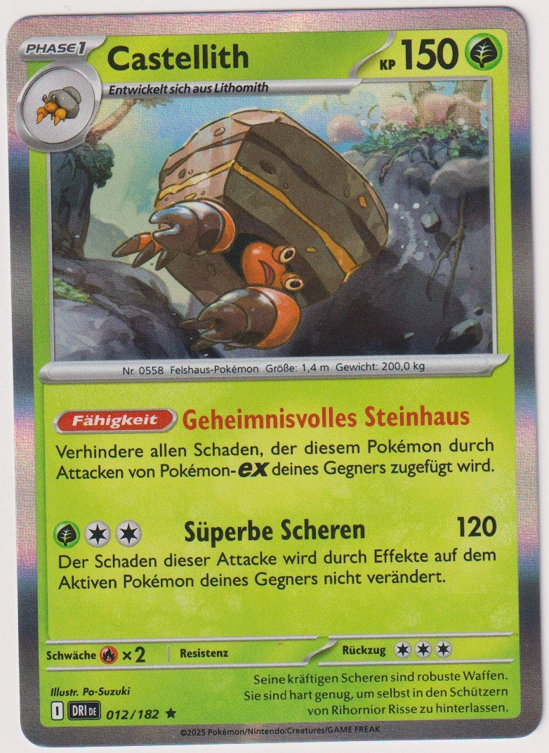 Pokemon TCG Crustle #12/182 Rare (R) Holo Deutsch 2025 – Bild 1