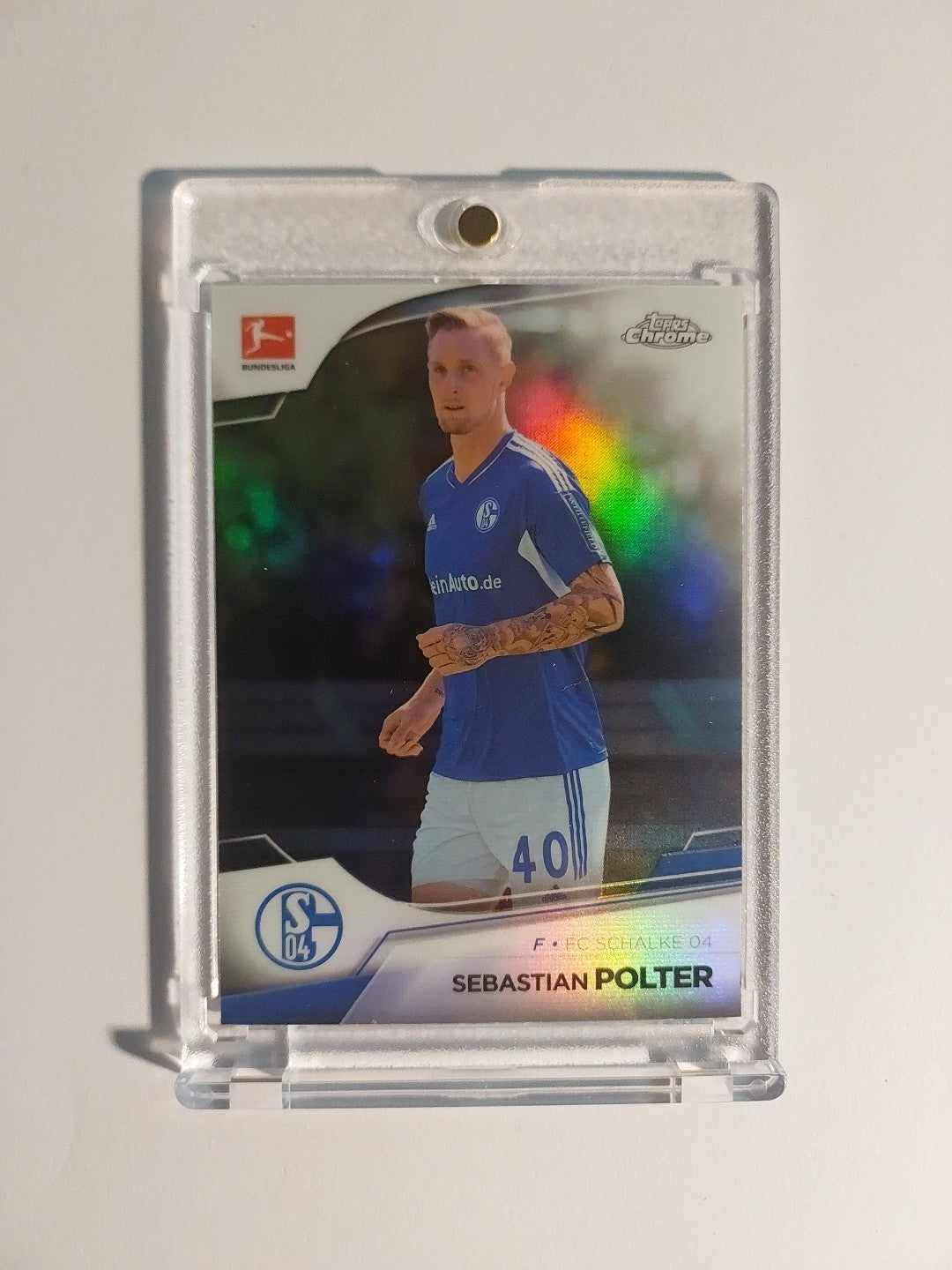 Topps Chrome Bundesliga 2022-23 Sebastian Polter Schalke Parallel Refractor Rare – Bild 1