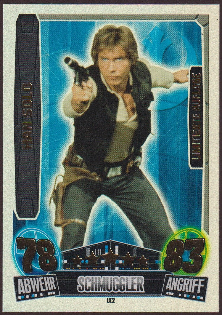 Topps Star Wars 2013 Han Solo Die Allianz Schmuggler TCG Rare Nr. LE2 – Bild 1