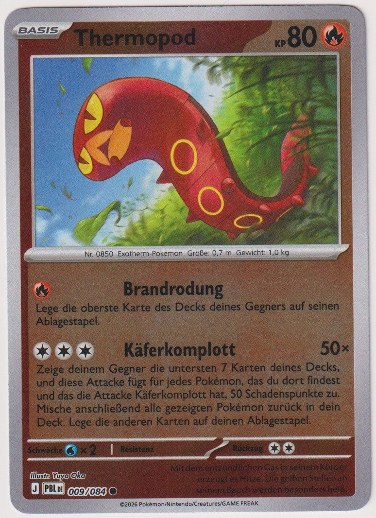 Pokemon TCG Sizzlipede #9/084 Common (C) Reverse Holo Deutsch 2026 – Bild 1