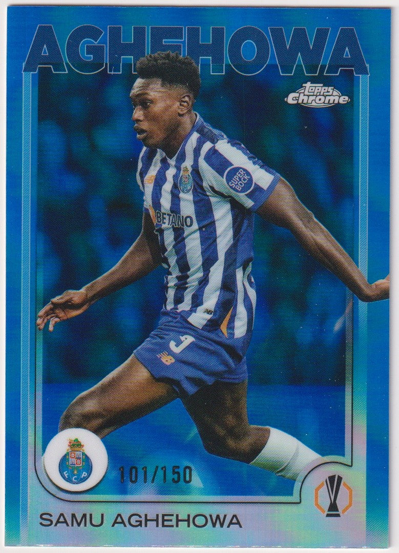 Topps Chrome 2025-26 Samu Aghehowa Rookie FC Porto Super Chrome Parallel 101/150 – Bild 1