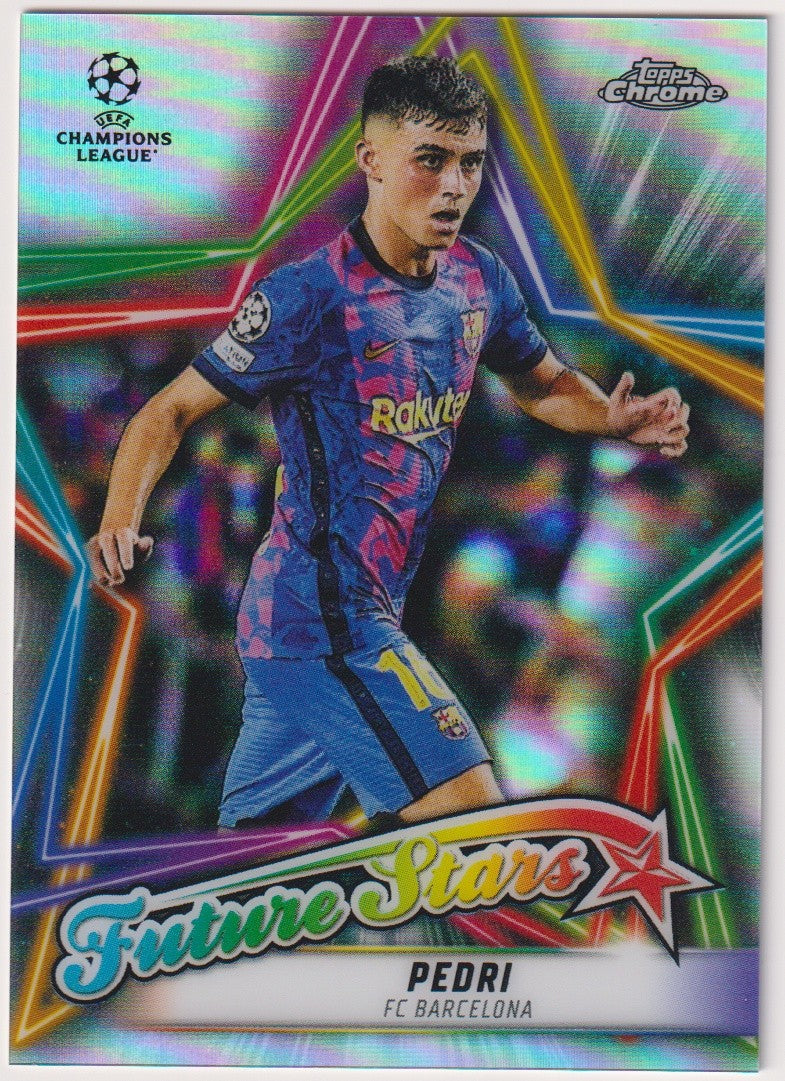 Topps Chrome 2022-23 Pedri Rookie FC Barcelona Champions League Parallel Rare – Bild 1