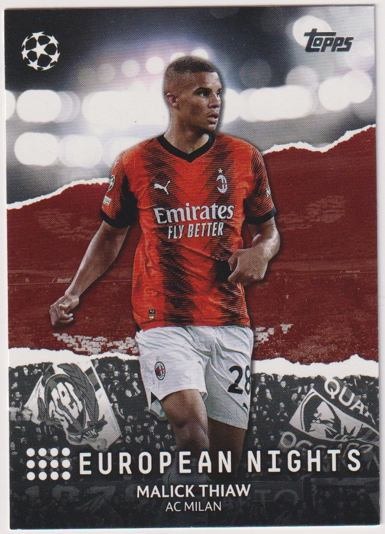 Topps European Nights 2024-25 Malick Thiaw AC Milan Parallel Rare Nr. EN-28 – Bild 1