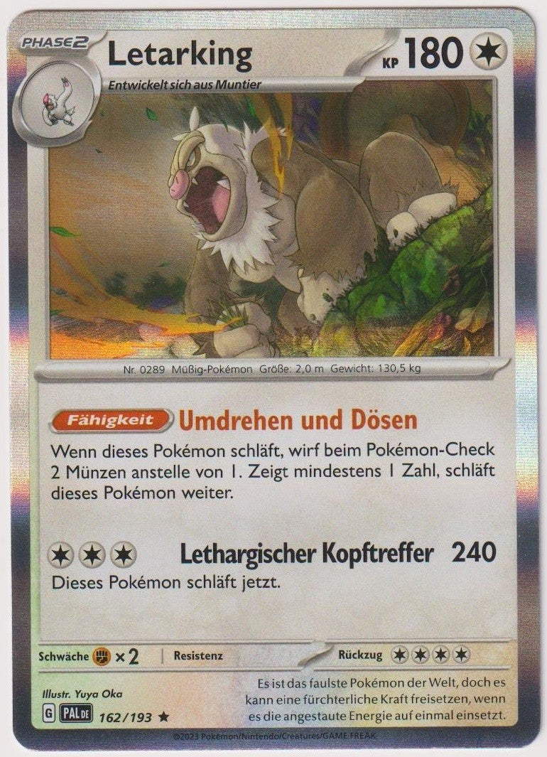 Pokemon TCG Slaking #162/193 Rare (R) Holo Deutsch 2023 – Bild 1